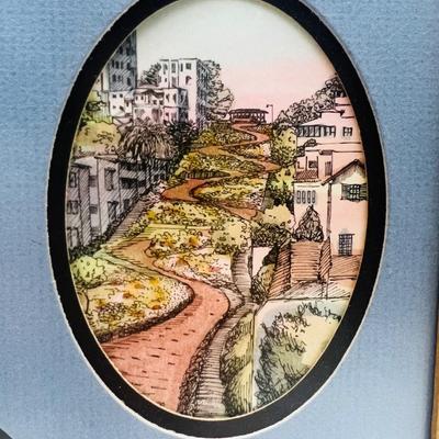 Scenes From San Francisco Framed and Signed Print by Eileen David