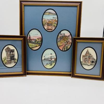 Scenes From San Francisco Framed and Signed Print by Eileen David