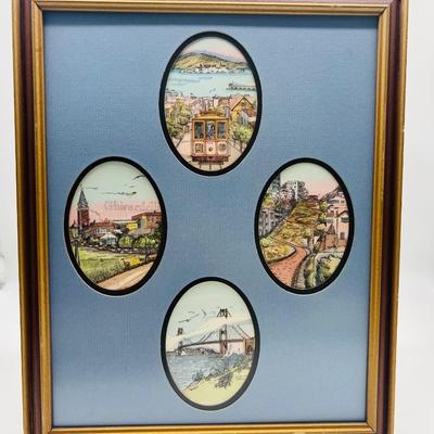 Scenes From San Francisco Framed and Signed Print by Eileen David