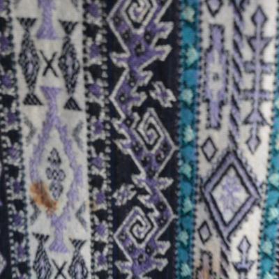 Vintage EKSON Woven Textile Rug Tapestry 76”x52” AS IS