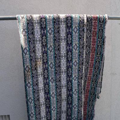 Vintage EKSON Woven Textile Rug Tapestry 76”x52” AS IS