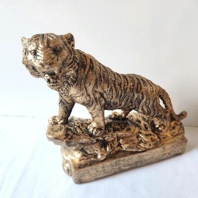 Lot #12 Lot of 2 LSU Collector Pieces - Vintage Plaster Tiger and New with Tag Nutcracker