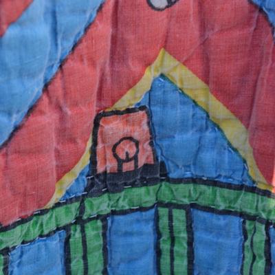 Vintage ‘Bob The Builder’ Hand Stitched Quilt AS IS 82”x63”