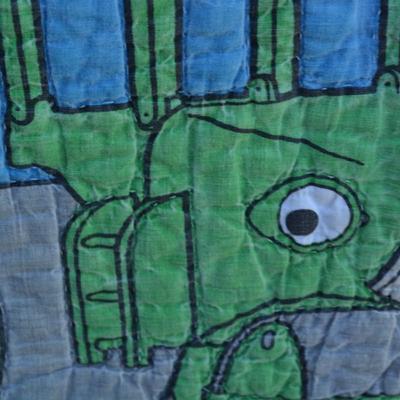 Vintage ‘Bob The Builder’ Hand Stitched Quilt AS IS 82”x63”