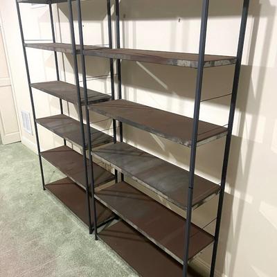 Pair of Metal Shelves - Lot A