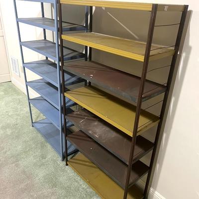 Pair of Metal Shelves - Lot B