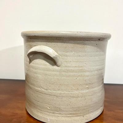 1800s E. W. FARRINGTON #3 Stone Ware Crock With Lid