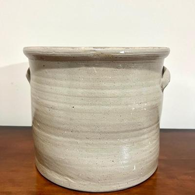 1800s E. W. FARRINGTON #3 Stone Ware Crock With Lid
