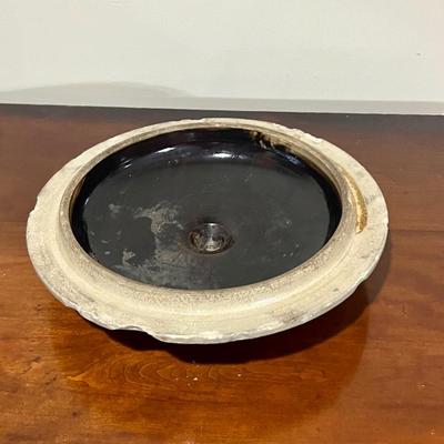 1800s E. W. FARRINGTON #3 Stone Ware Crock With Lid