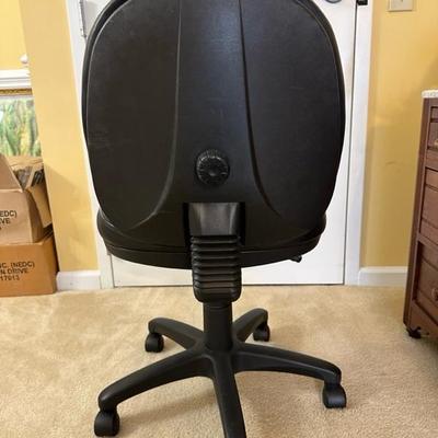 Black Desk Chair and Foot Stool