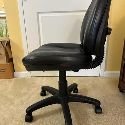 Black Desk Chair and Foot Stool