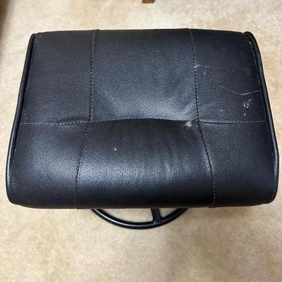 Black Desk Chair and Foot Stool