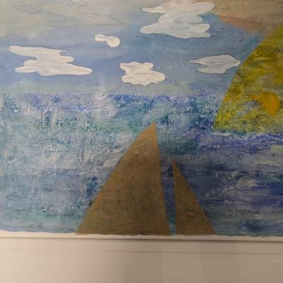 Framed Painting "Sail Away" Artist Jo Patton