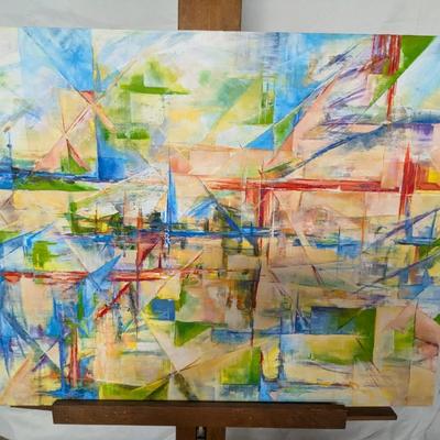 Abstract Painting On Canvas
