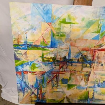 Abstract Painting On Canvas