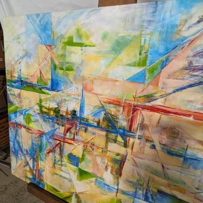 Abstract Painting On Canvas