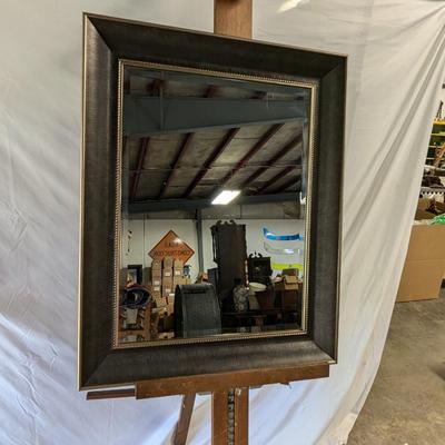 Black Framed Beveled Wall Mirror