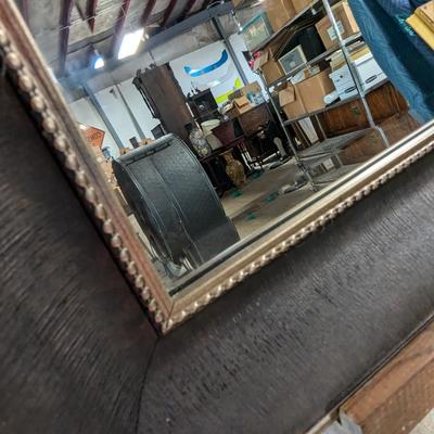 Black Framed Beveled Wall Mirror