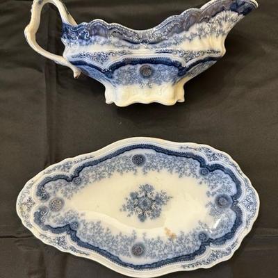 A Bundle of Plates with Various Blue & White Patterns