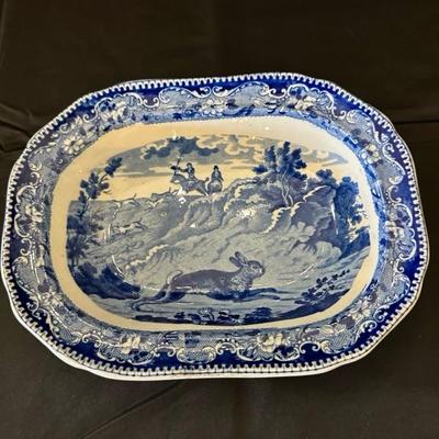 A Bundle of Plates with Various Blue & White Patterns