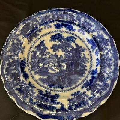 A Bundle of Plates with Various Blue & White Patterns