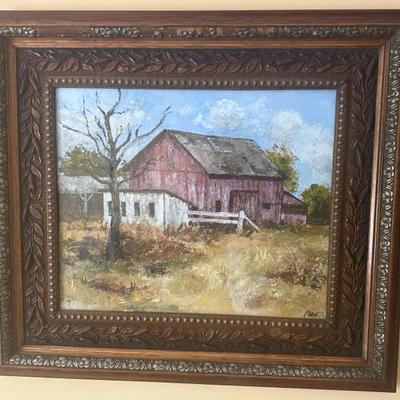 Framed Artwork of a Family Barn in Ohio