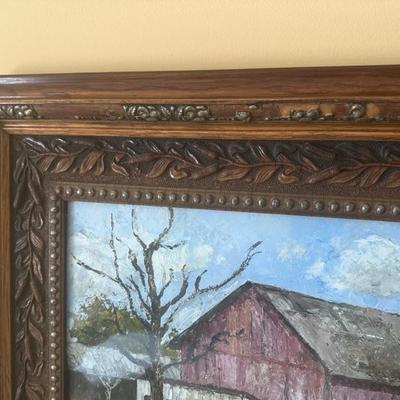 Framed Artwork of a Family Barn in Ohio