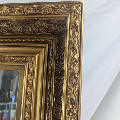 Gold Gilt Beveled Framed Wall Mirror
