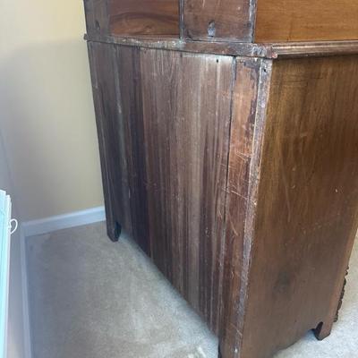 Antique Wooden Dresser with Unique Features