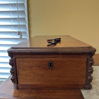 Antique Wooden Dresser with Unique Features