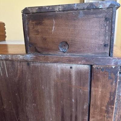Antique Wooden Dresser with Unique Features