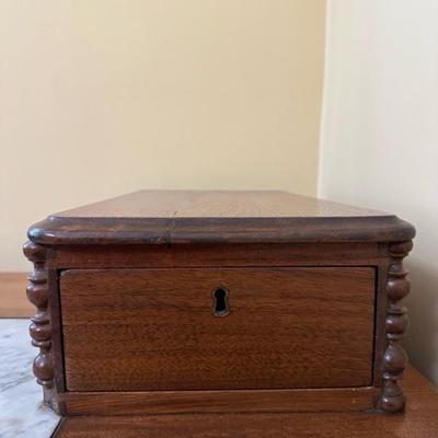 Antique Wooden Dresser with Unique Features