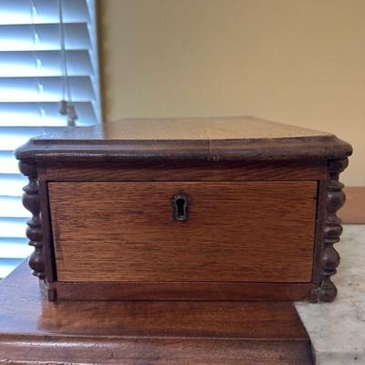 Antique Wooden Dresser with Unique Features