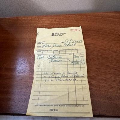Antique Wooden Dresser with Unique Features