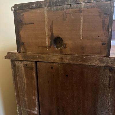 Antique Wooden Dresser with Unique Features