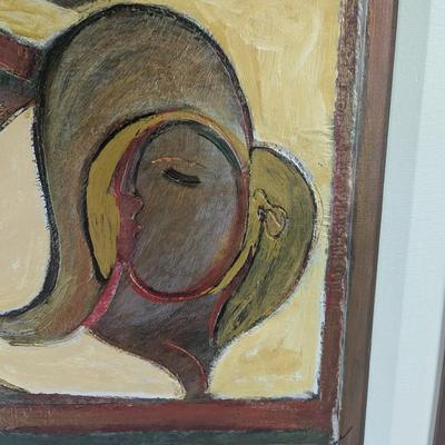 Framed Painting On Canvas Signed By The Artist