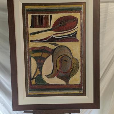 Framed Painting On Canvas Signed By The Artist