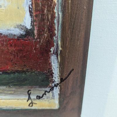 Framed Painting On Canvas Signed By The Artist