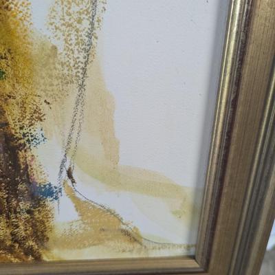 Framed Art Feminine Figure Painting Signed By The Artist