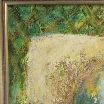 Framed Art Feminine Figure Painting Signed By The Artist