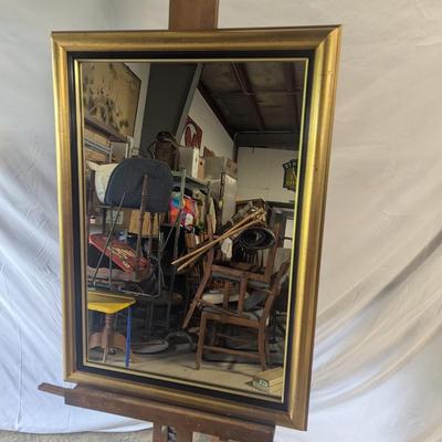 Framed Beveled Wall Mirror