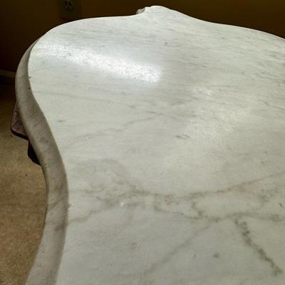 Victorian Style Marble Table With Stunning Carved Detailing