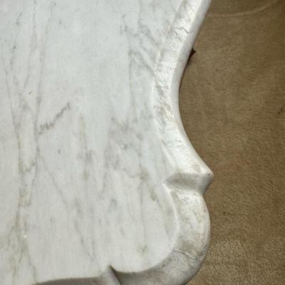 Victorian Style Marble Table With Stunning Carved Detailing