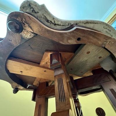 Victorian Style Marble Table With Stunning Carved Detailing