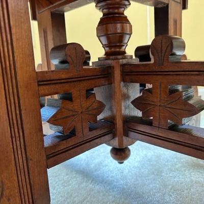 Victorian Style Marble Table With Stunning Carved Detailing