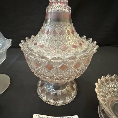 Lot of Vintage Glass Candy Dishes and Small Bowls