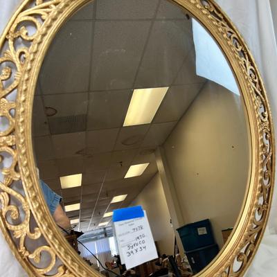 Syroco Mid century mirror Gold hanging