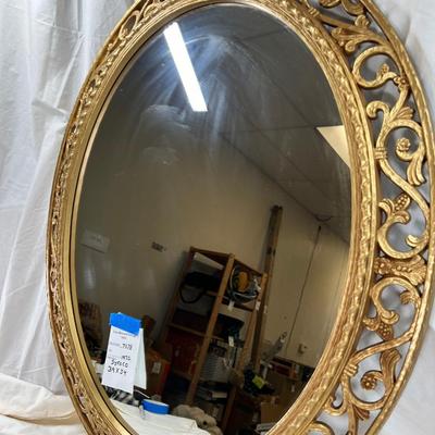 Syroco Mid century mirror Gold hanging