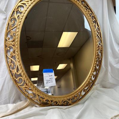 Syroco Mid century mirror Gold hanging