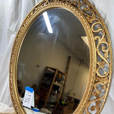 Syroco Mid century mirror Gold hanging